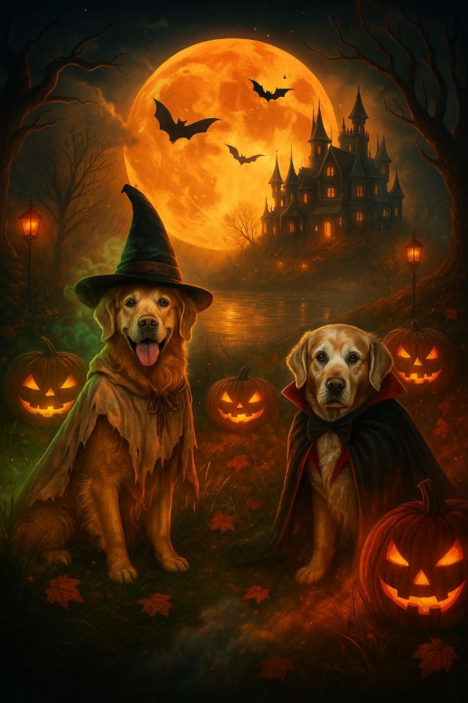 Bonne fête d'halloween avec Peter et Laska du Pays des Eduens